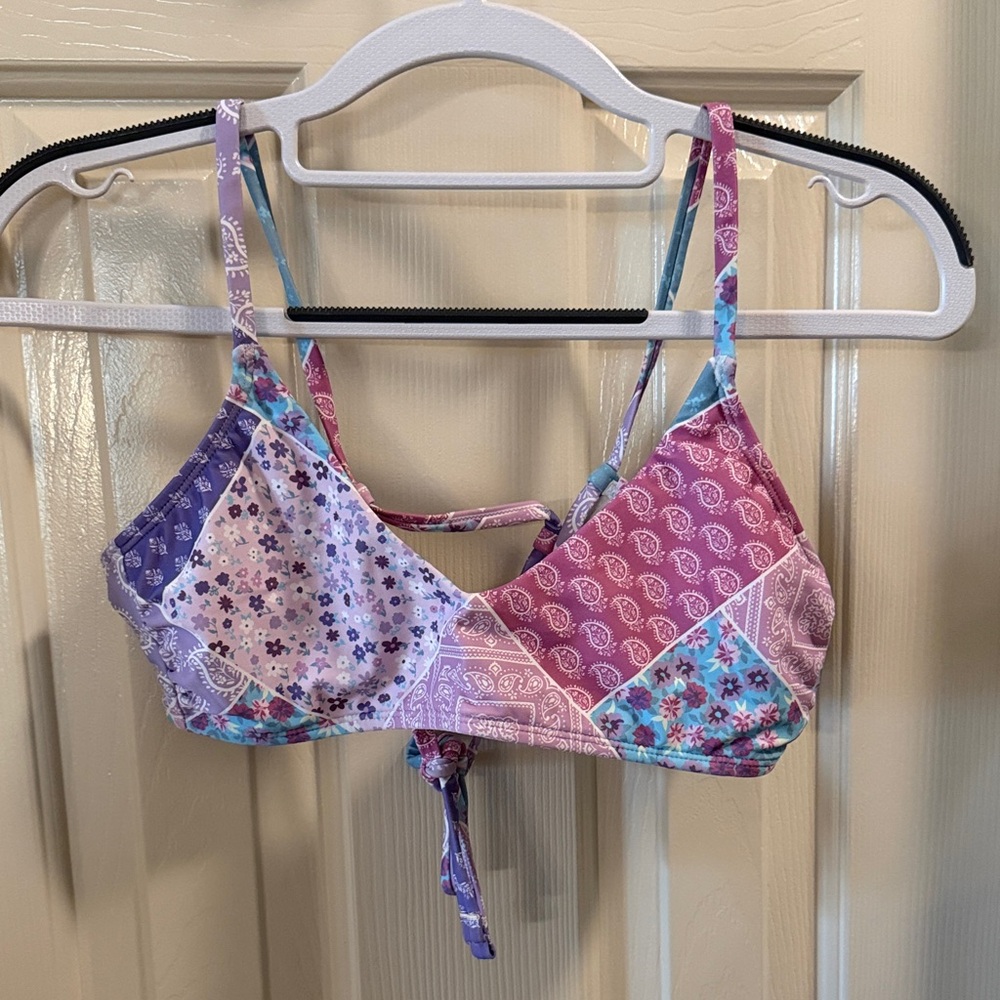 Patchwork Swimsuit Top, Never Worn